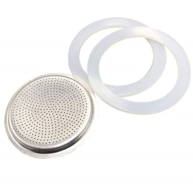 ACCESSOIRES 2 joints + filtre rechange pour cafetière italienne 6 tasses