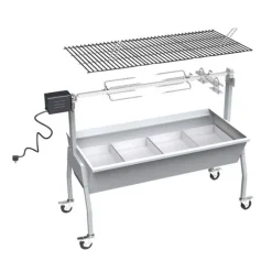Barbecue charbon SILVER STYLE tournebroche XXL