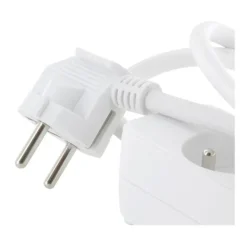 Bloc multiprise ELECTRODEPOT 3 prises blanc cable 1m