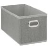 Boîte de rangement pliable gris chiné 15x31 cms