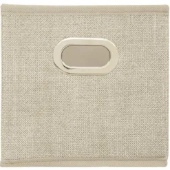 Boîte de rangement pliable beige chiné 15x31 cm