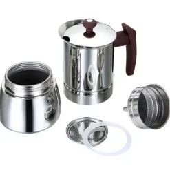 Cafetière italienne inox 6 tasses tous feux dont induction