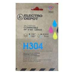 Cartouche d'encre ELECTRO DEPOT compatible HP H 304 noir et couleurs
