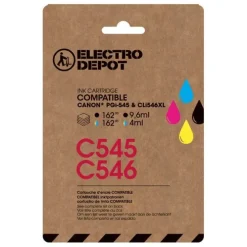 Cartouche d'encre ELECTRO DEPOT compatible Canon C 545/546 noir et couleurs