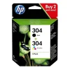 Cartouche d'encre HP 304 Pack de 2 Cartouches d'Encre Noire et Trois Couleurs Authentiques (3JB05AE)