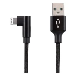 Câble courbé Lightning / USB EDENWOOD 1M Noir Certifié APPLE