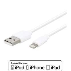 Câble Lightning / USB EDENWOOD 2,5M Blanc Certifié APPLE