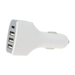 Chargeur allume cigare 4 ports USB-C et USB EDENWOOD 20W Blanc