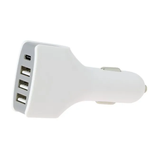 Chargeur allume cigare 4 ports USB-C et USB EDENWOOD 20W Blanc