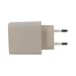 Chargeur secteur éco 2 ports USB-C et USB EDENWOOD 20W Beige