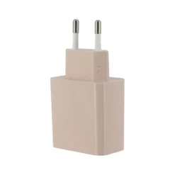 Chargeur secteur éco 2 ports USB-C et USB EDENWOOD 20W Beige