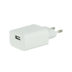 Chargeur secteur USB HIGH ONE 2,4AA + Câble Lightning / USB 1M Blanc