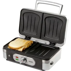 Croque/gaufre/gril 3 en 1 DOMO 1000W DO9264C