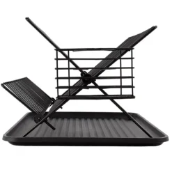 Egouttoir COSYLIFE métal noir pliable