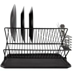 Egouttoir COSYLIFE métal noir pliable