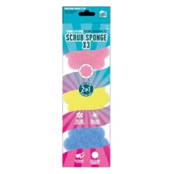 Eponges SCRUB fleur x3