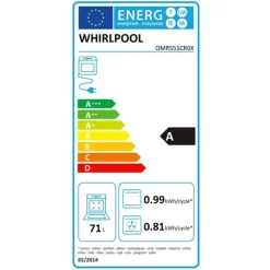 Four encastrable WHIRLPOOL à chaleur tournante OMR551CR0X