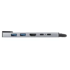 HUB USB-C Edenwood 6-en-1 avec HDMI, RJ45, USB 3.0, USB-C PD