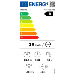 Lave-linge hublot 10 kg HISENSE W1014GEVMB2