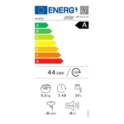 Lave-linge hublot 9 kg VALBERG WF 914 A-10 SD W180C