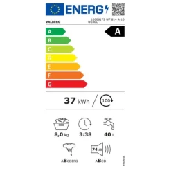 Lave-linge hublot 8kg VALBERG WF 814 A-10 W180C