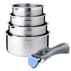 Lot casseroles ARTHUR MARTIN inox 18/10 14-16-18-20 cm