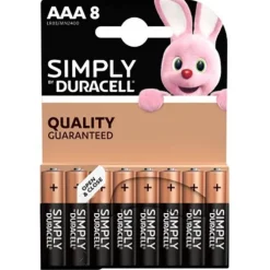 Lot de 8 Piles DURACELL Simply AAA