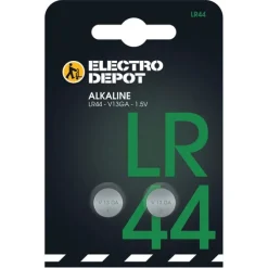 Lot de 2 Piles ELECTRO DÉPÔT Alcaline LR44-V13GA