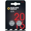 Lot de 2 Piles ELECTRO DÉPÔT CR2016 Lithium