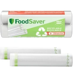 Lot de 2 rouleaux de sacs recyclables FOODSAVER 28cm X 3m
