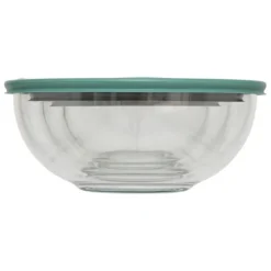 Lot de 3 saladiers verre + couvercles