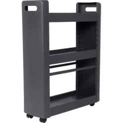 Meuble à roulettes 3 niveaux anthracite