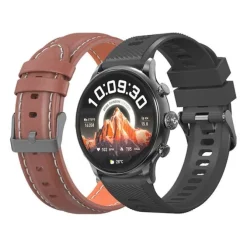 Montre connectée ECHO Rainbow Voyager Noir + Bracelet Marron