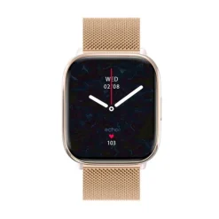 Montre connectée ECHO Rainbow Nano Bracelets Rose + Métal Gold