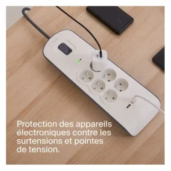 Multiprise BELKIN parafoudre x6+2 USB