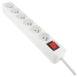 Multiprise CHACON x6 + Interrupteur 1m
