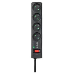 Multiprise EATON parafoudre 4 prises noir