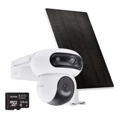 Pack caméra de sécurité EZVIZ HB90 4MP 2K+ avec panneau solaire et carte MSD 64Go
