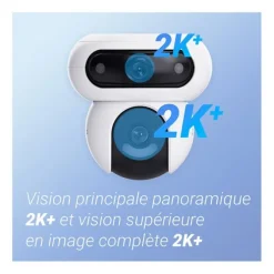 Pack caméra de sécurité EZVIZ HB90 4MP 2K+ avec panneau solaire et carte MSD 64Go