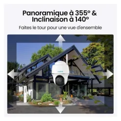Pack caméra de surveillance REOLINK PACK B420 3MP 2K + panneau solaire