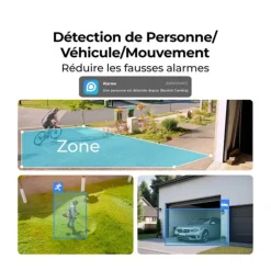 Pack caméra de surveillance REOLINK PACK B420 3MP 2K + panneau solaire