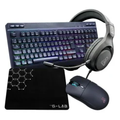 Pack gaming THE G-LAB COMBO ELECTRON 4en1 clavier et souris sans fil