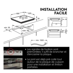 Plaque de cuisson vitrocéramique ELECTROLUX LRR6430CK