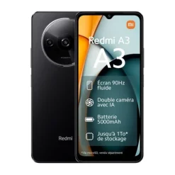 Smartphone XIAOMI Redmi A3 4G 128Go Noir