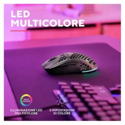 Souris gaming TRUST HELOX sans fil Noir 4800Dpi ultra légère
