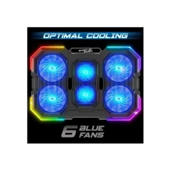 Support de refroidissement pour ordinateur SPIRIT OF GAMER Airblade 700 jusqu'à 17.6" RBG + support de téléphone