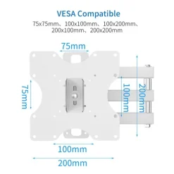 Support mural EDENWOOD TV de 48 à 81cm D1 déporté blanc