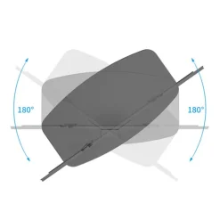 Support pied EDENWOOD TV de 81 à 165 cm MDF noir