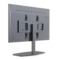 Support pied EDENWOOD TV de 81 à 165 cm MDF noir