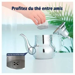 Théière inox 1.2L tous feux